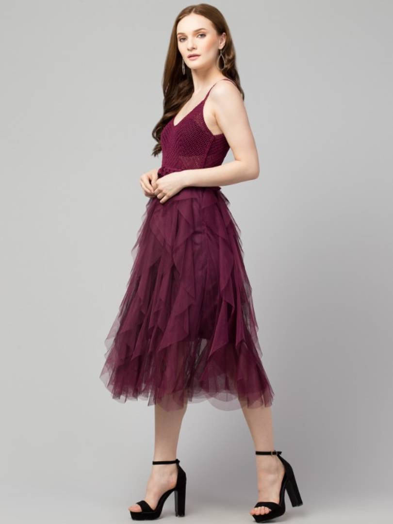 Trendy Crochet Net Dress for Women